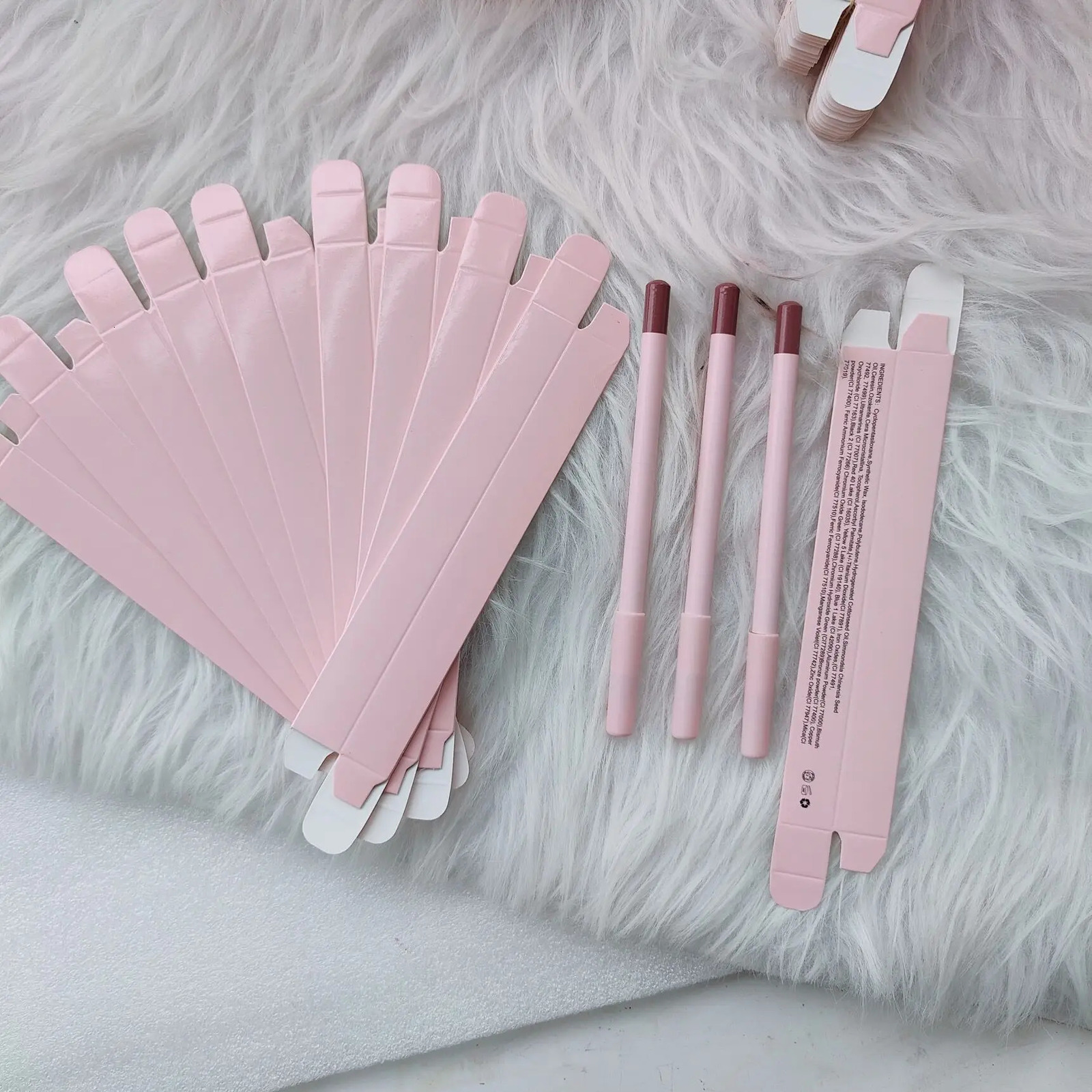 10PCS Lip Liner Pencil Private Label Makeup Lipstick Pencils Waterproof Matte Dark Vegan Nude Pink Lipliner Wholesale Bulk 250214