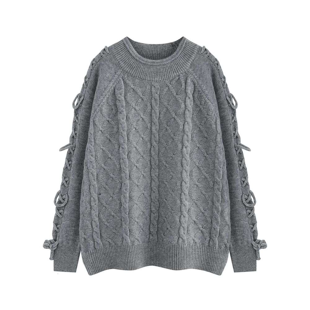 High Street Twist Jacquard Weave Pullover Knitted Sweaters For Men And Women Crew Neck Casual Baggy Autumn Clothes Oversized