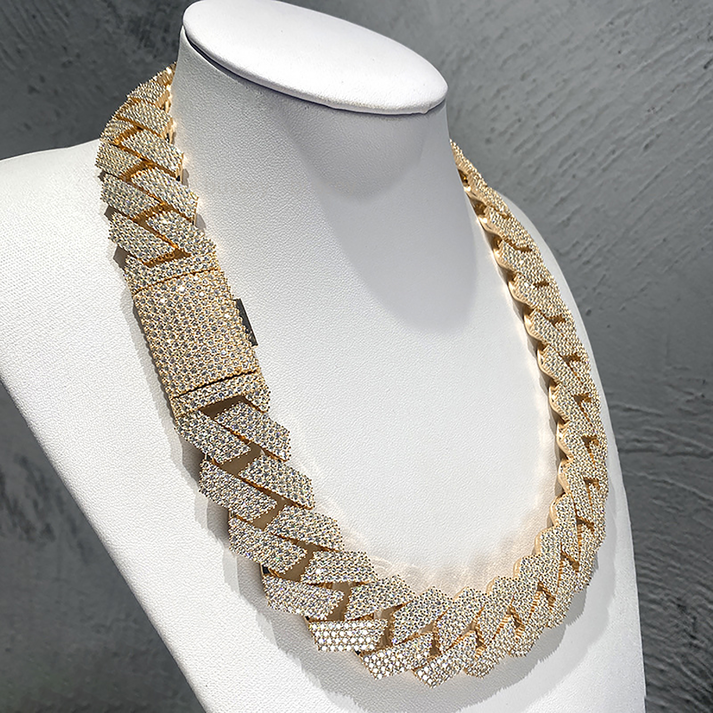 20MM wide gold cuban k chain necklace designer for men micro inlaid 4 row bg cz dia iced out chains necklaces rock hip hop jewelry woman Valentines Da