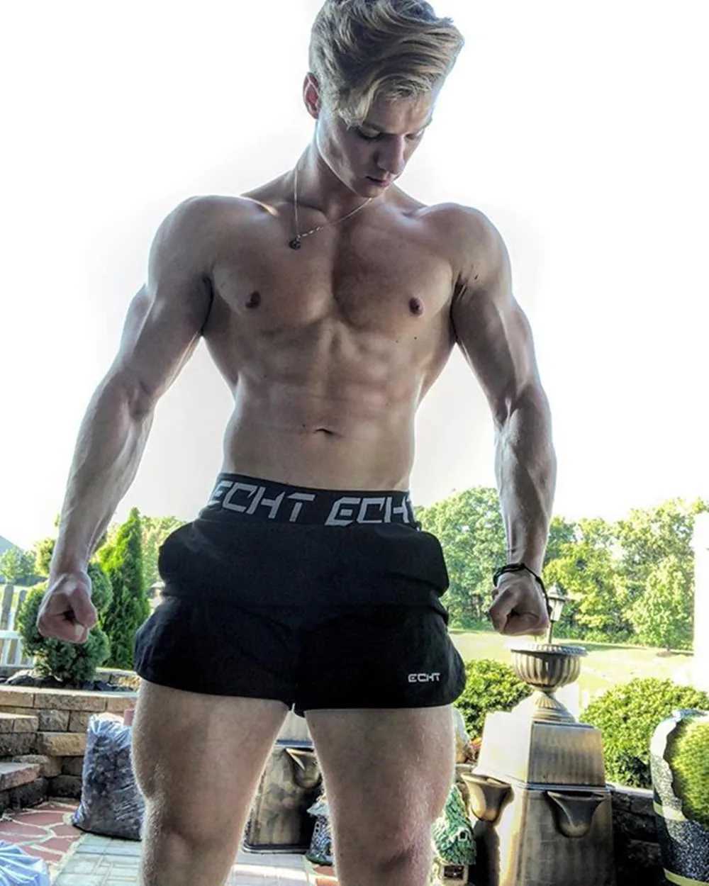 Summer Casual Shorts Men Bodybuilding Quick Dry Bermuda Gym Fitness Running Training Pants Male Beach Swimming Trunks BottomsXJ250213