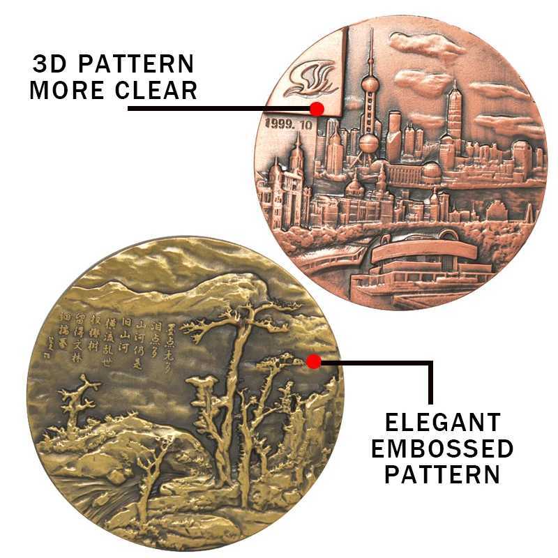 Manufacturer Custom Coins Personalized Custom Your Own 3D Zinc Alloy Gold Silver Metal Enamel Collection Challenge CoinXJ250214
