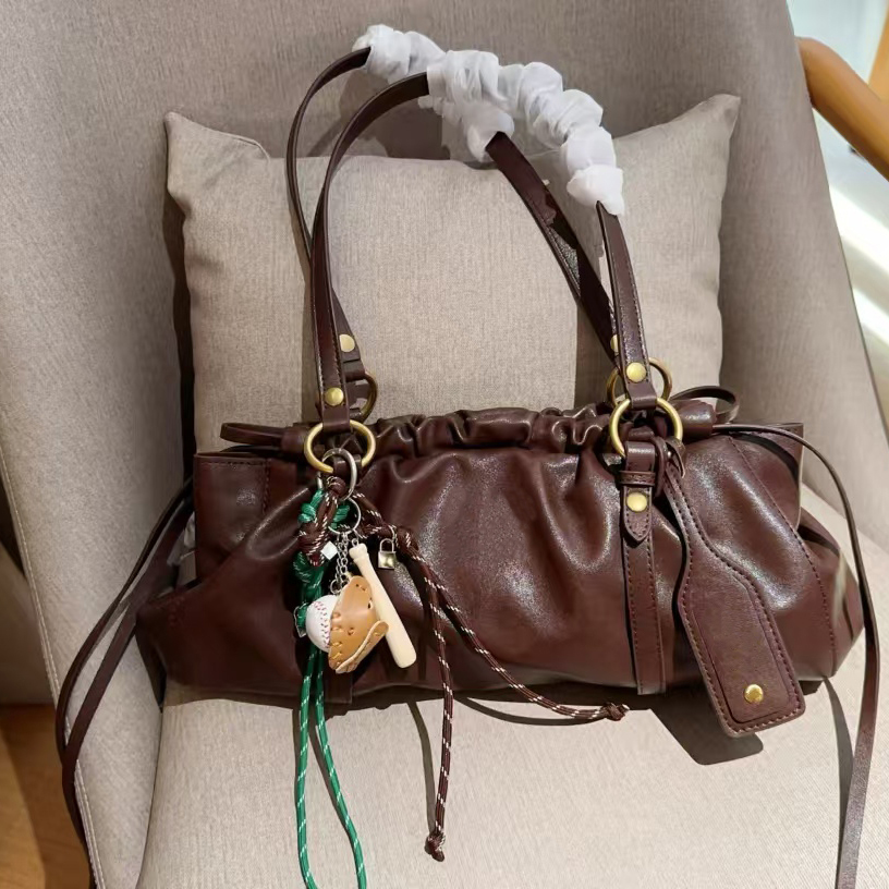 designer Ladies Handbag Shoulder bag Vintage Motorcycle Bag High quality Real cowhide Boys new handbag