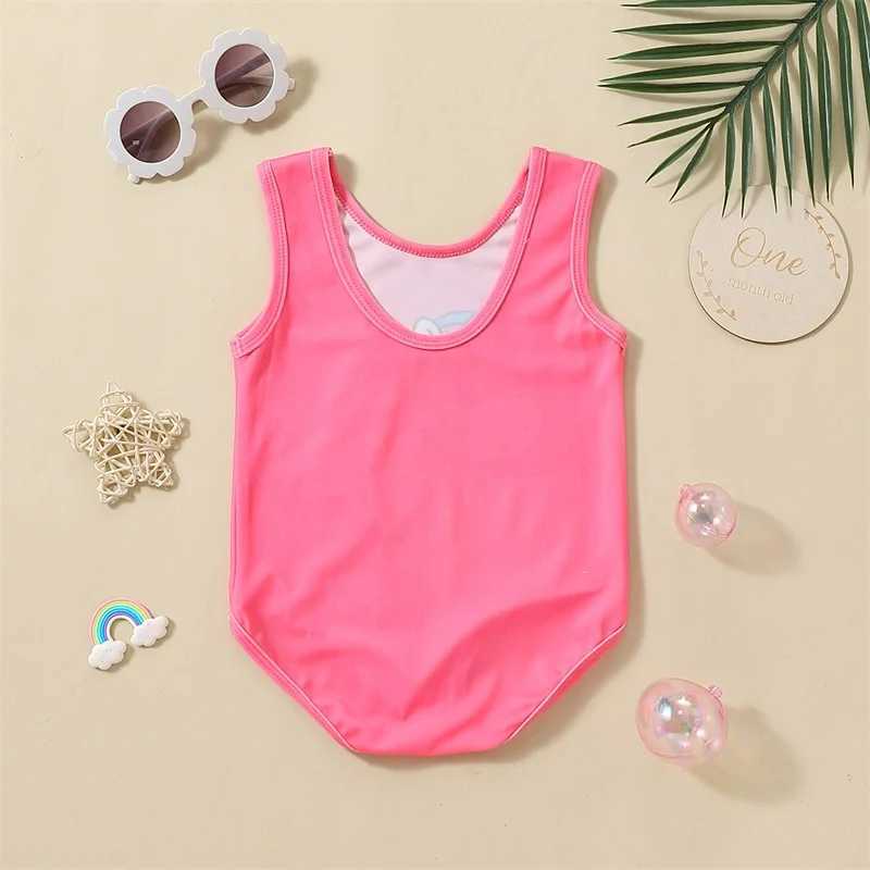 Yiiciovy Toddler Baby Girls Summer Swimsuit Cute Print Sleeveless Scoop Neck Kids Girls Bathing Suit Swimwear Z250214