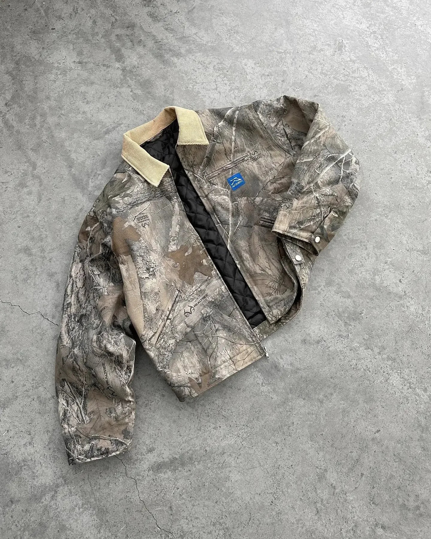 Akimbo Camo Leaf Loose Jacket Fashion Jacket Y2K Harajuku Hip Hop Gothic Retro Couple Casual American Street Clothing 250213
