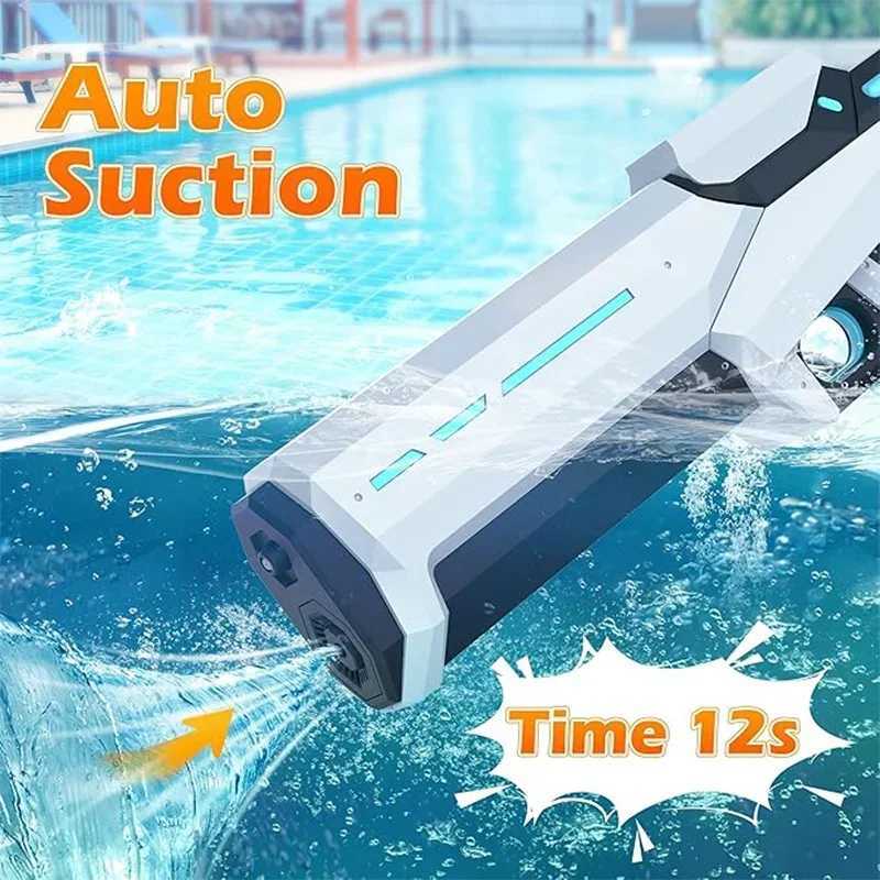 Electric Water Guns For Adults Powerful Squirt Automatic Water Suction Water Blasters Summer Outdoor Beach Toy For boys Kid GiftT250214