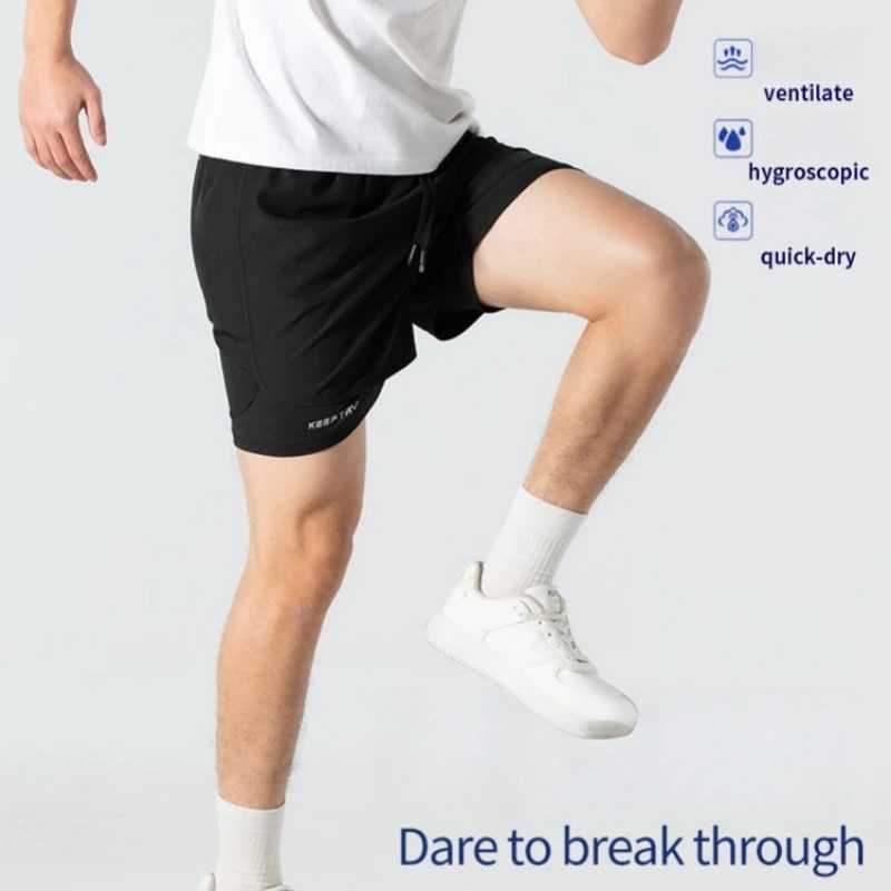 UETEEY Mens Shorts 2 in 1 Sports Fitness Gym Running Workout Shorts Hidden Pocket Quick Drying Cycling Jogging Men Short PantsXJ250213