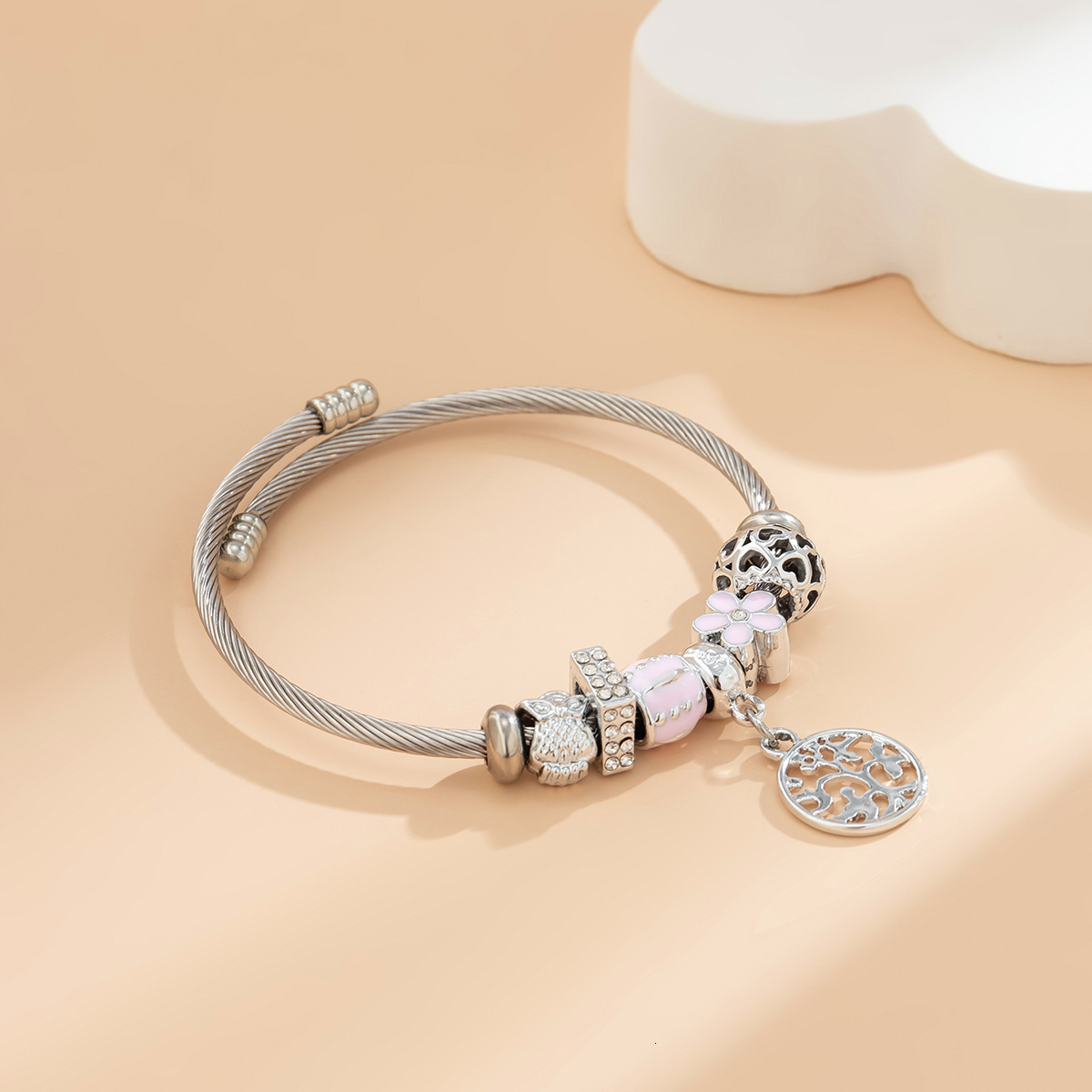 designer Woman Adornment Sweet Cool wer Beaded Open Bracelet, Small and Popular Design, Lucky Bag, Eye Bracelet
