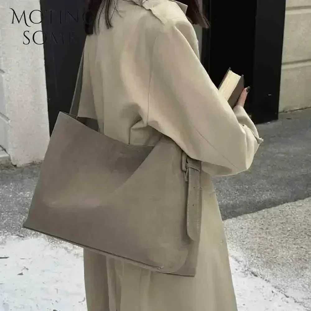 Motingse Oversize Wen Bag Luxury Suede Leather Winter Bags Frosted Cow Skin Handbag and Purses Retro Lady Tote 2024 New Z250318