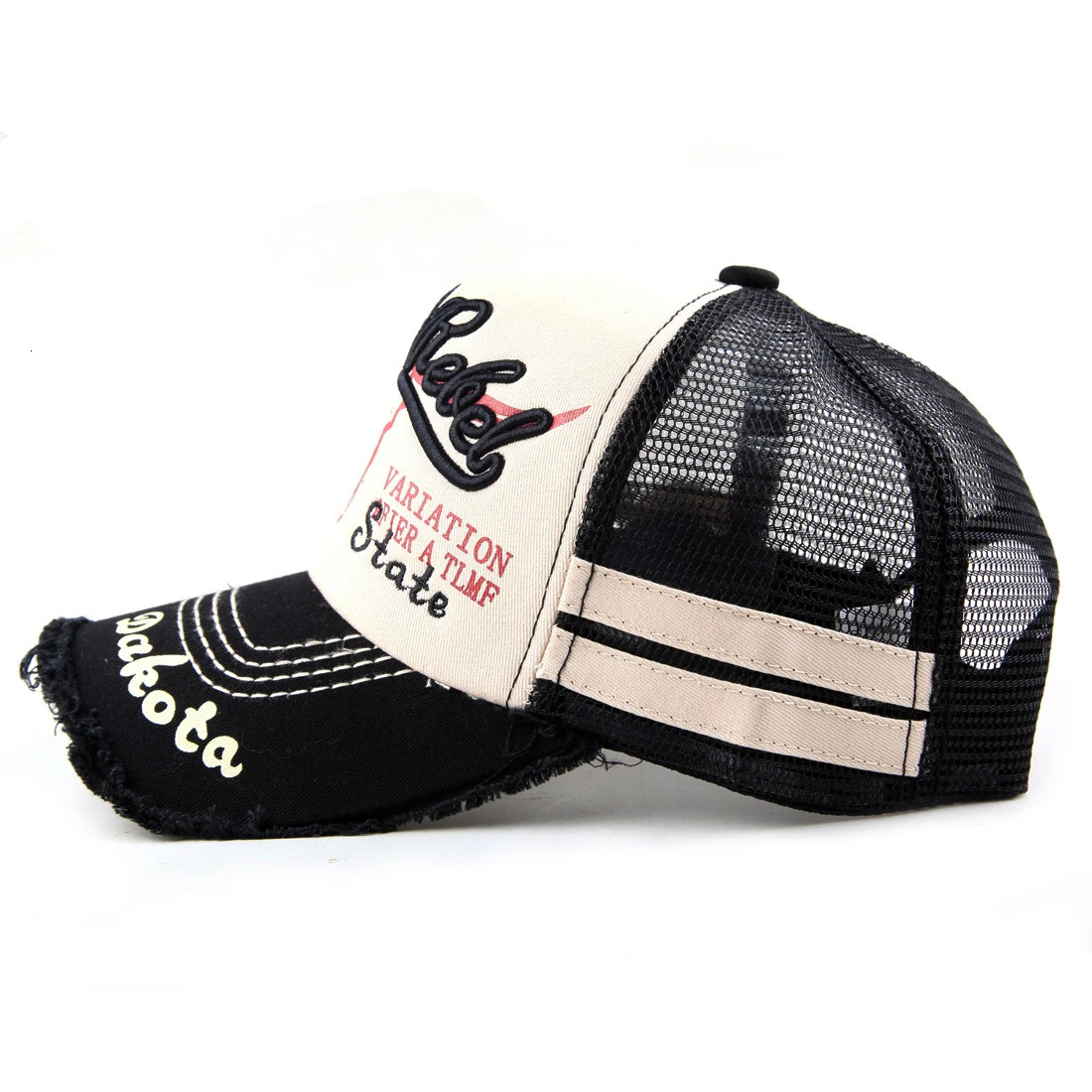 Xthree summer baseball cap mesh womens snap cap mens bone skeleton hip-hop casual Gorra adjustable cotton cap 250213