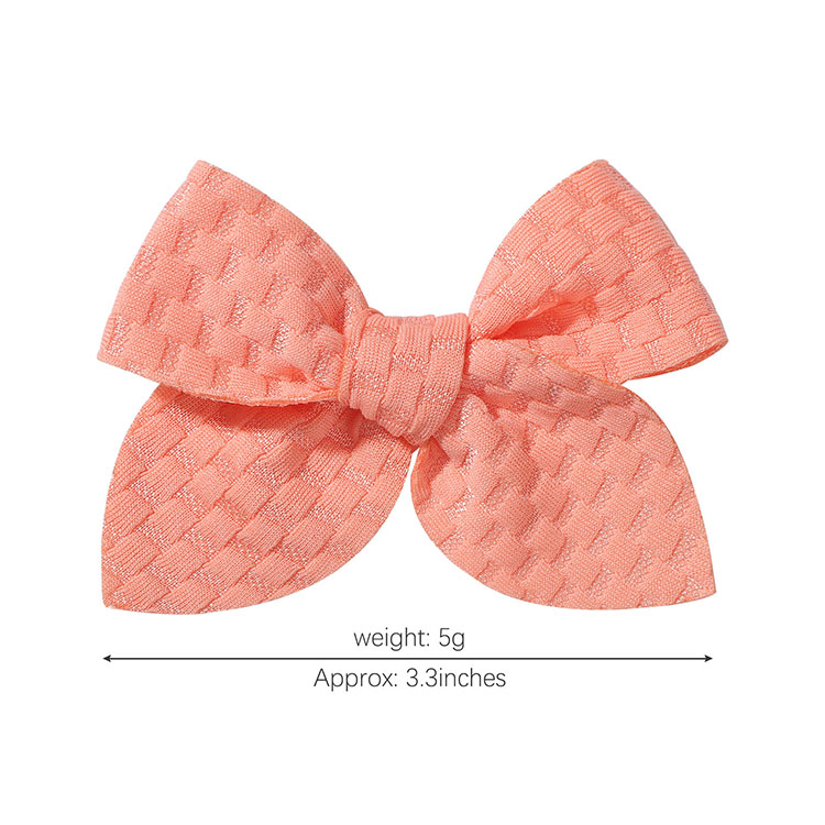 Children's Ribbon Hair Clips Wholesale 3.3 Inch Solid Color Handmade Girls Bow Hair Accessories Fashionable Cute Kids Headdress LA084