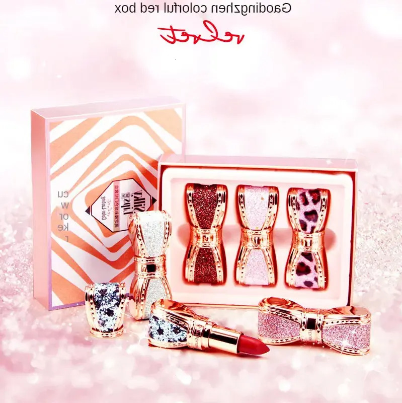Case Lipstick Colorful With Three 1 Bows Lipstick Set Make Up 230919