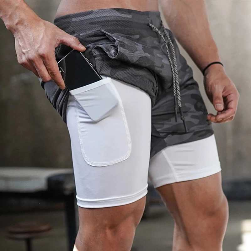 Mens 2 in 1 Running Shorts Quick Dry Athletic Shorts with Liner Workout Lightweight Shorts with Zip Pockets and Towel LoopXJ250213