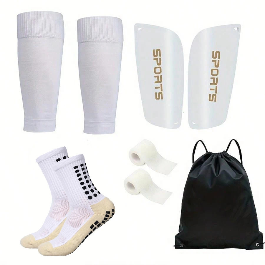 6-piece set of classic football accessories combination bag drawstring bag sports socks bandages protective plate sheath 250214
