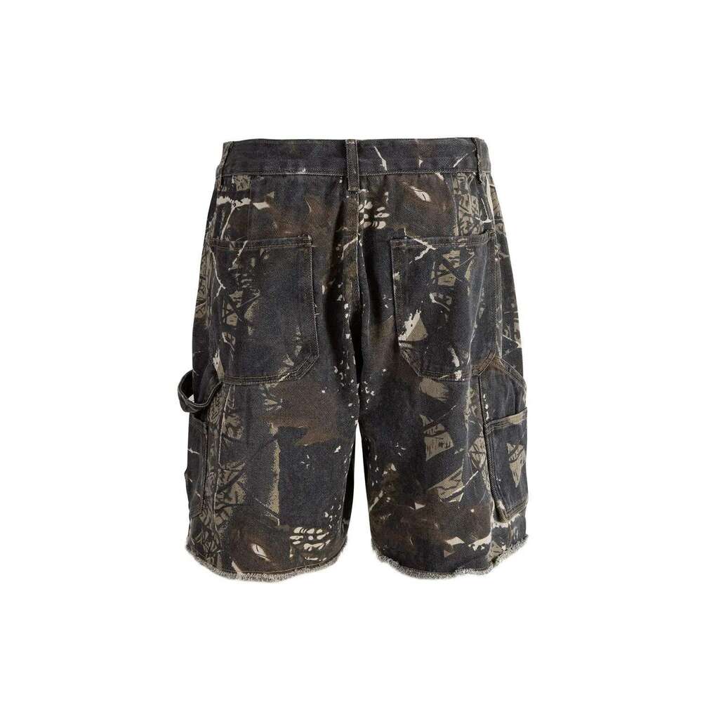 Full Branches Trees Camouflage Cargo Shorts For Men And Women Straight Patchwork Baggy Summer Knee Length Pants Oversized