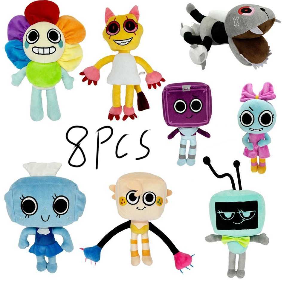 25cm Dandys World Plush Cute Dandy World Scrap Stuffed Horror Game Goob Pebble Plushie Soft Pillow Doll Children Gifts Doll Bir