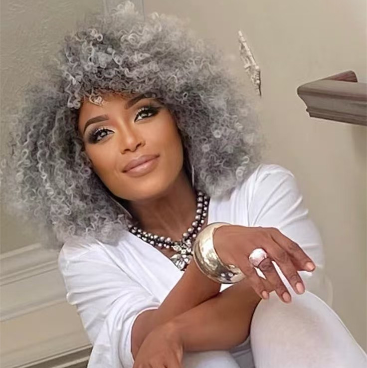 Beautiful salt and pepper Ash gray wigs real human hair natural refined look natural scalp glueless HD wigs natural grey human hair wigs