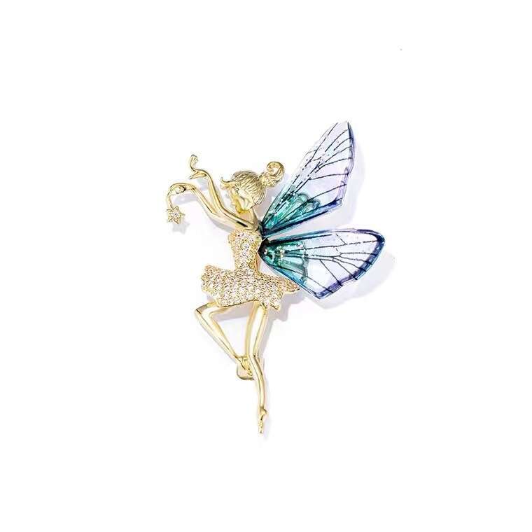New Angel Wings brooch High end Dance Girl Coat Breast wer Creative Pin Clothing Accessories