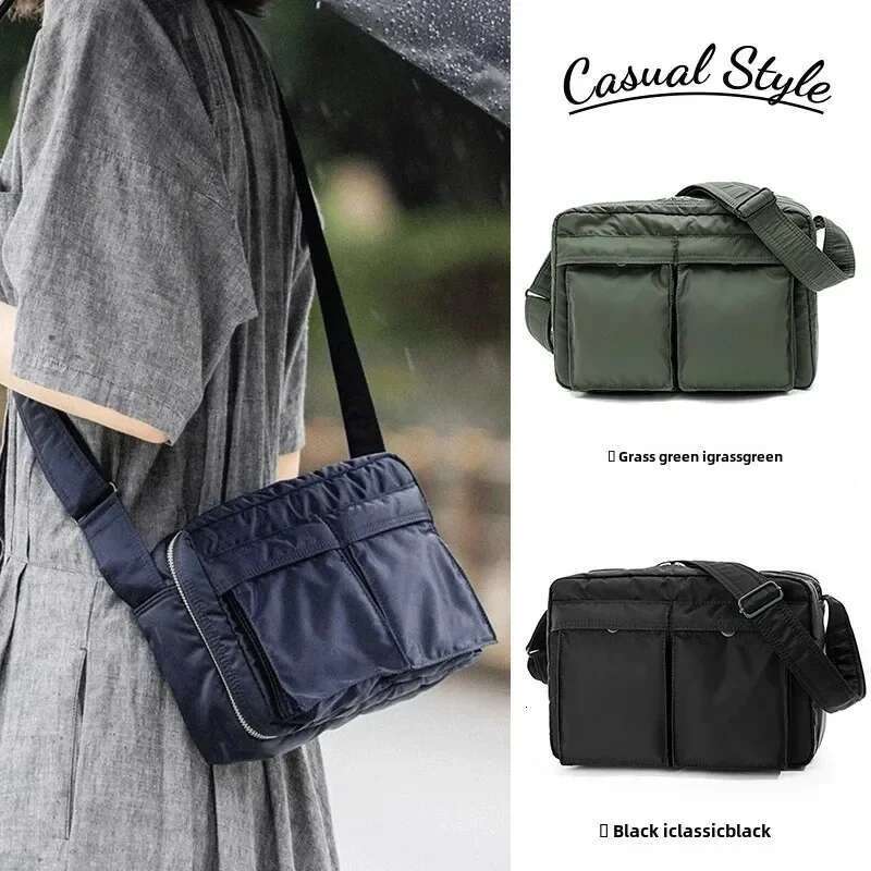 Men's Nylon Small Messenger Trendy Diagonal Backpack Chest Light Boys Leisure Travel Waterproof Shoulder Bag