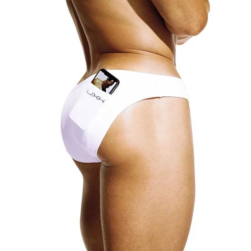 Mens Quick Dry Swim Briefs Black White Color Blocking with Pocket Swim Trunks Swimwear Surf Bathing Suit Beach Shorts W250214