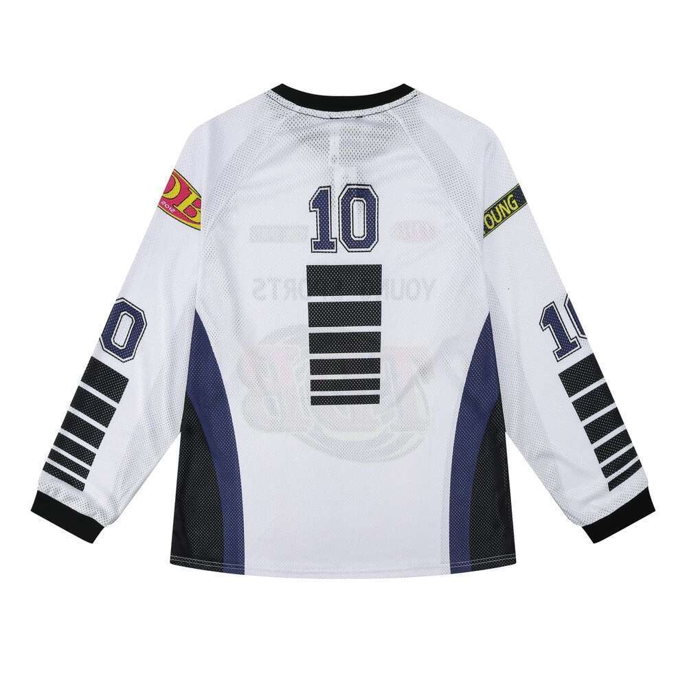 Contrast Color Sports Baseball Tshirts For Men And Women Pullover Breathable Mesh Long Sleeve Tees Oversized Loose Fall T-Shirt