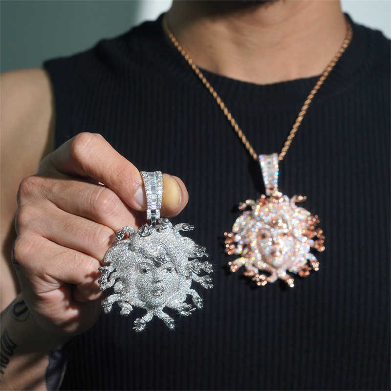 Diamond hair new Dulisa 925 silver inlaid moissanite pendant hip-hop accessory can be worn with 10mm necklace