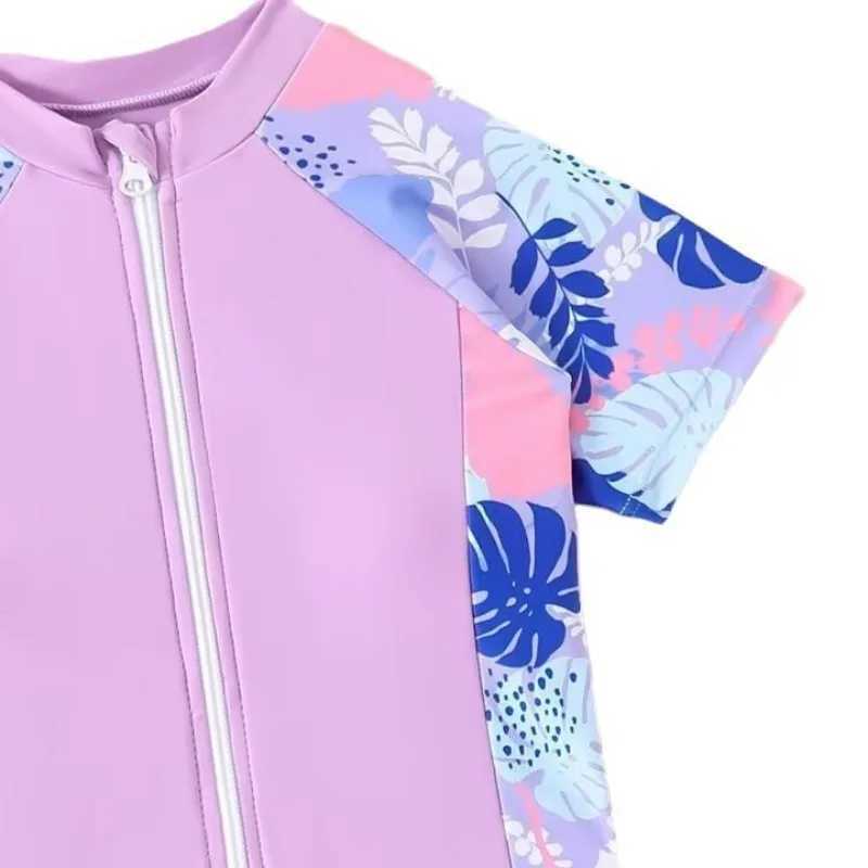Purple Girls One Piece Swimsuit 6-12 Year Kids Swim Suit Teenage Childrens Swimwear 2025 Sports Bathing Suits Surfing Bodysuit Z250214