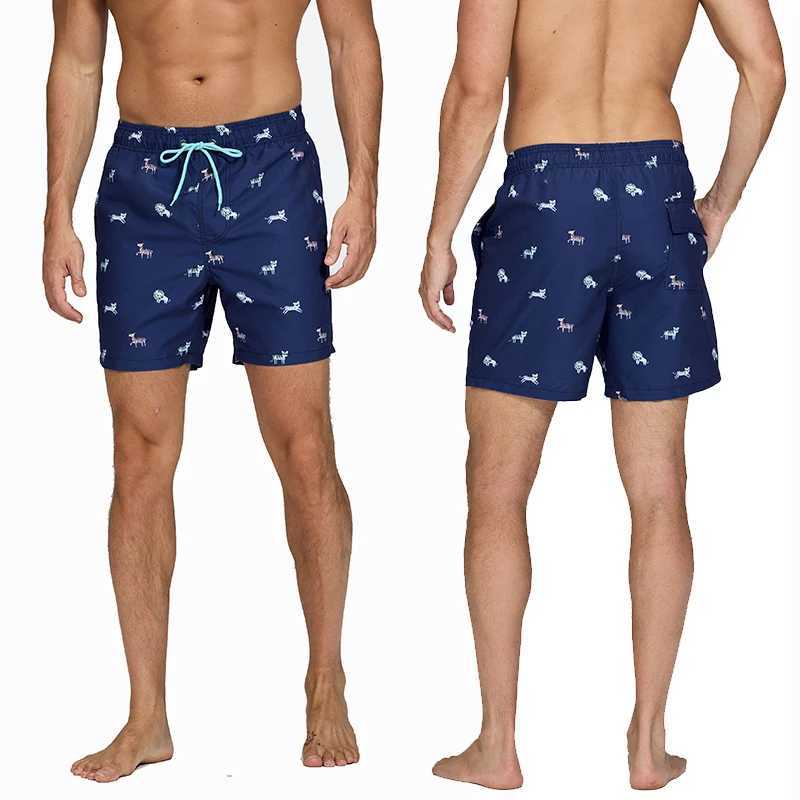 Escatch 2025 Summer New Mens Shorts Polyester Quick Dry Board Mesh Liner Side Pockets Run Gym Swimsuit Surf Swim Trunks For Man W250214