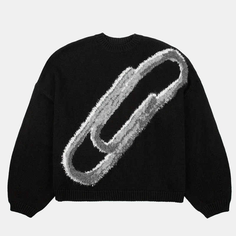 selling punk pattern mens and womens loose retro knitted sweater Gothic fashion retro winter hip-hop street style Y2K 250211