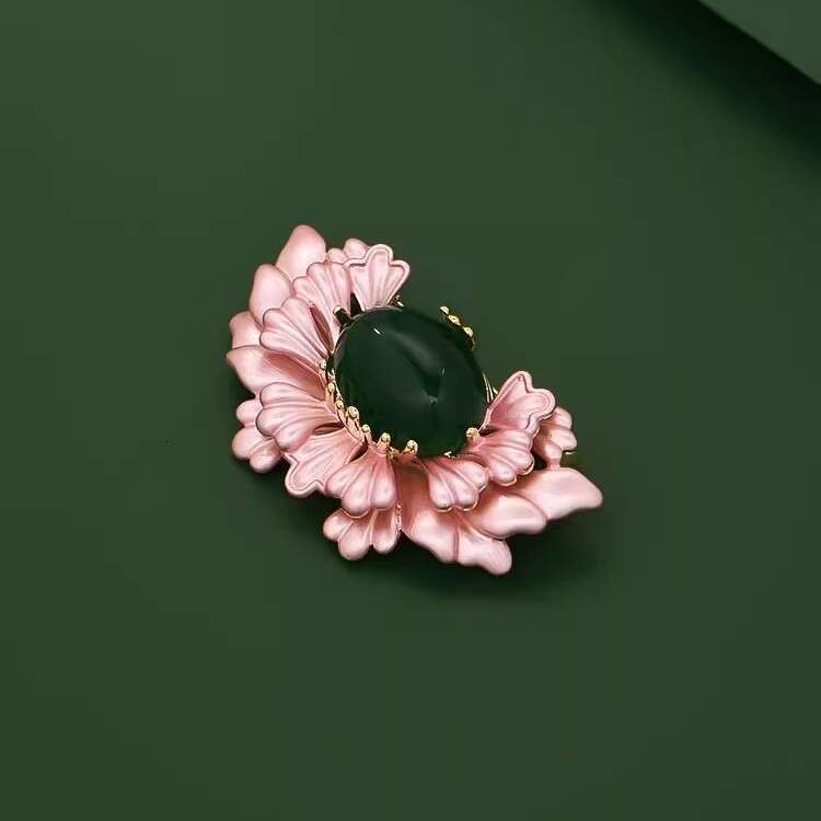 Pink Begonia Brooch High grade Women's New Chinese China-Chic Blossom Classic wer Suit Cheongsam Style