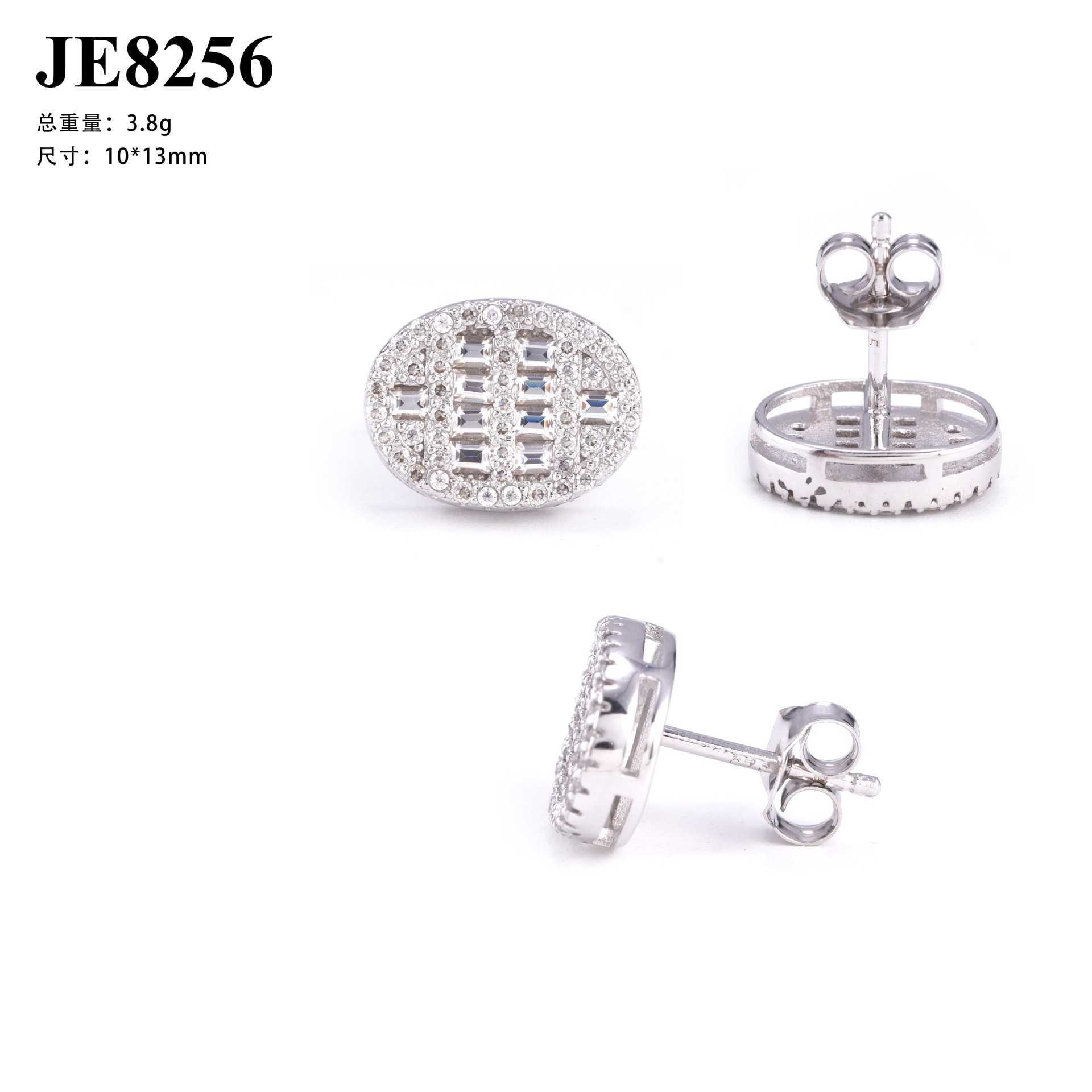 New Mens and Womens Cross Earrings S925 Silver Inlaid Moissan Hip Hop Earrings