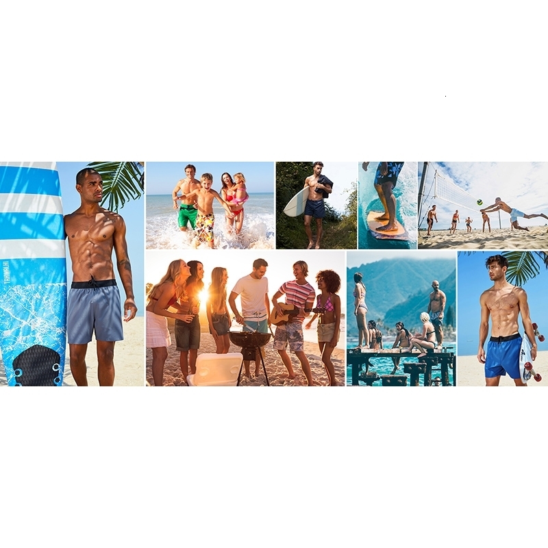 Mens Swim Trunks with Side Pockets Summer Casual Solid Color Beach Shorts Quick Dry Lightweight Board Shorts Swimwear Swimsuit 250121