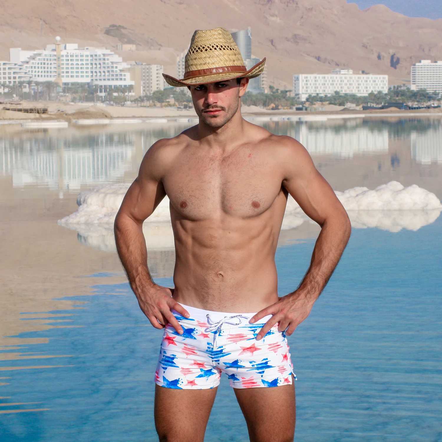 Taddlee Men Swimwear Swim Boxer Brief Bikini Surfing Trunks Square Cut Swimsuits W250214