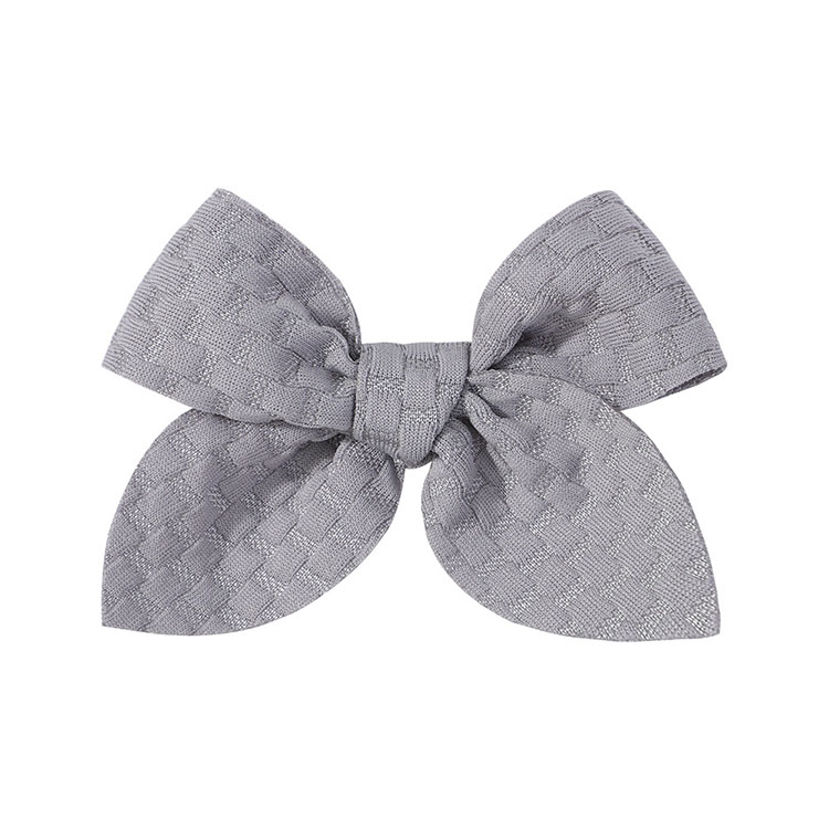 Children's Ribbon Hair Clips Wholesale 3.3 Inch Solid Color Handmade Girls Bow Hair Accessories Fashionable Cute Kids Headdress LA084