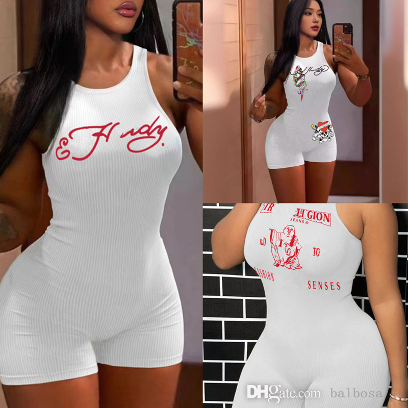 2025 Summer Jumpsuits For Womens Designer Printed Bodysuits Fashion Sexy Rompers