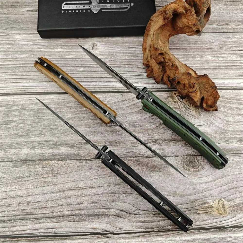 High Quality Extra Ratio Folding Knife D2 Blade G10 Hand Outdoor Hunting Cam Hiking Climbing Survival Tools Gift W250214