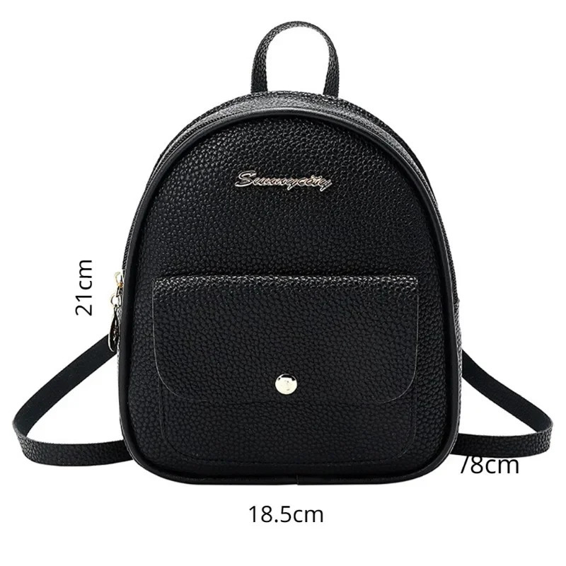 Mini Backpack Women Korean Style PU Leather Shoulder Bag for Teenage Girls Multi-Function Small Bagpack Female Phone Pouch 250214