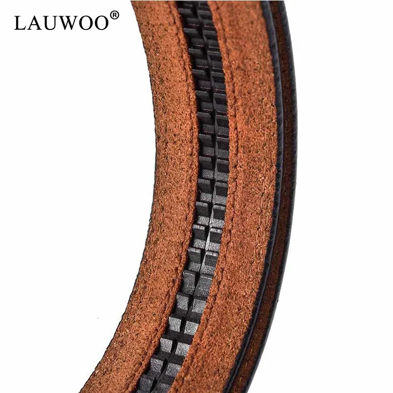 100% cow leather No Buckle 3.5cm Wide Real Genuine Leather Belt Without Automatic Buckle Strap Belts Men High Quality 250213