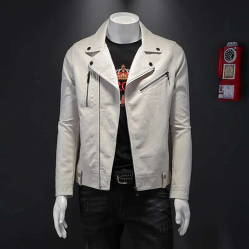 Classic Motorcycle Jackets Men Natural Cowhide Thick Moto Winter and Autumn Man Leather Jacket Waterproof
