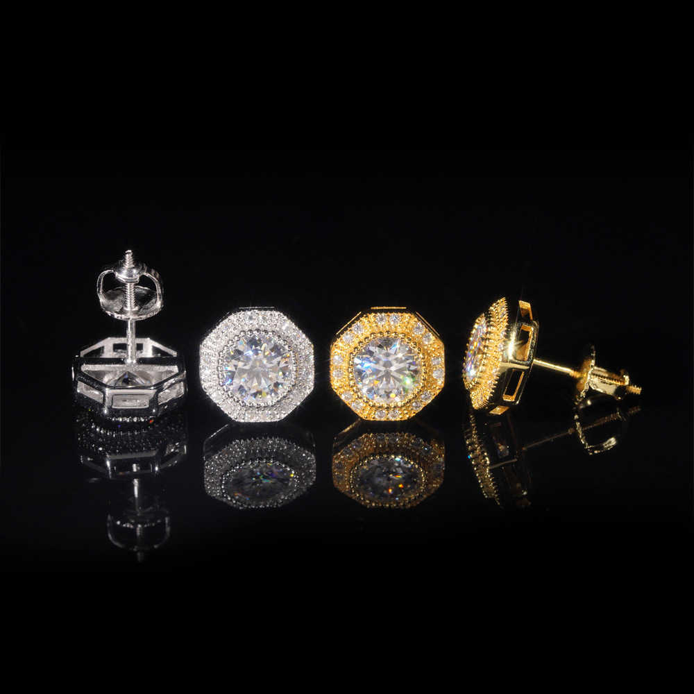 Trendy new 925 silver vv vs moissani niche earrings for men and women popular fashion earrings