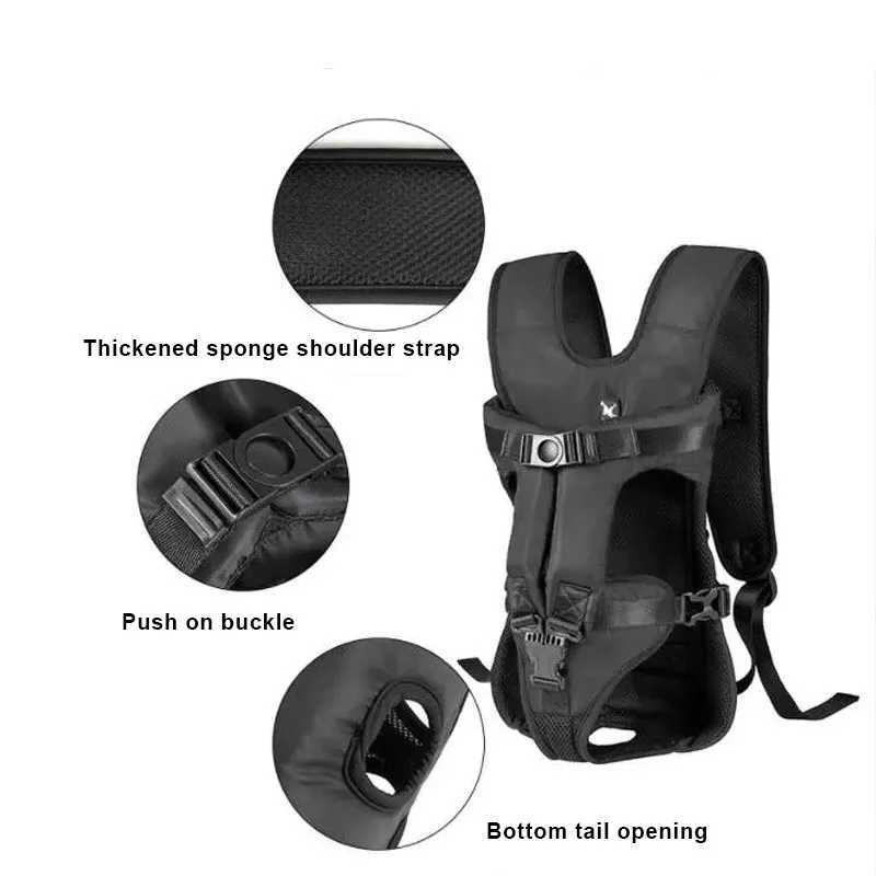 Others Dog Carrier Pet Carrier Bag Breathable Backpack For Dogs Cats Out Double Shoulder Portable Travel Backpack Outdoor Poodle Carrier Bag H250213