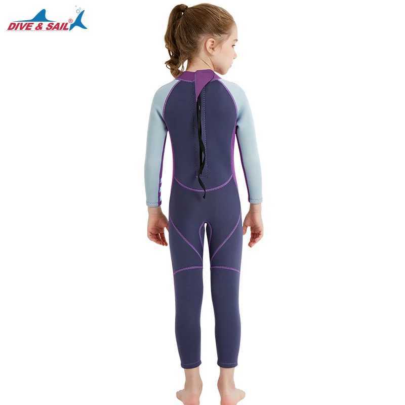 2.5MM Neoprene Keep Warm Full Body UnderWater Hunting Spearfishing Swim Diving Suit For Kids UPF50+Scuba Snorkeling WetSuit Z250214