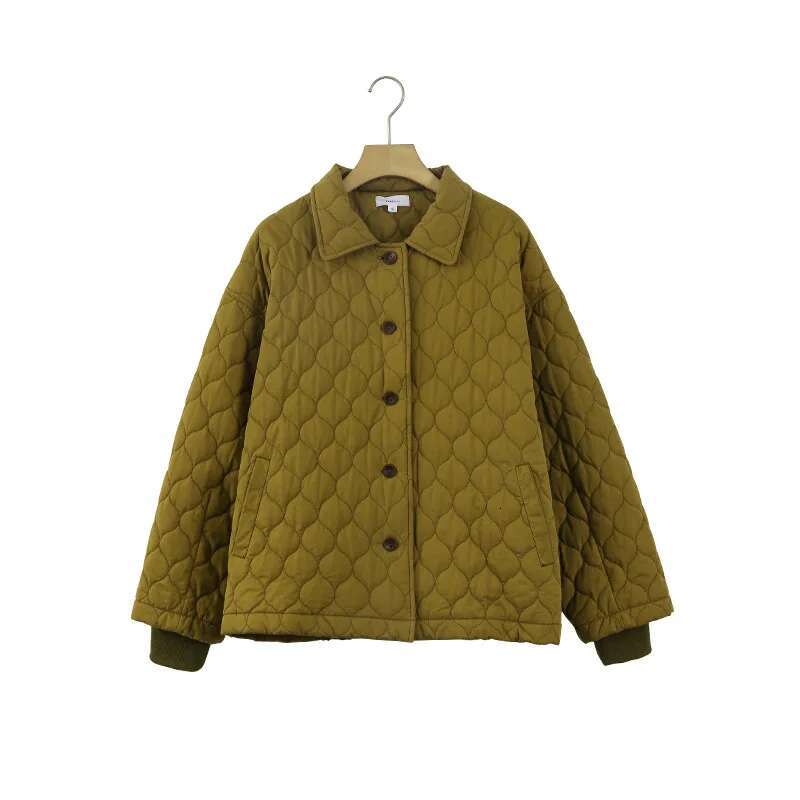 100% Cotton Quilted Coat Long Sleeved Autumn Outdoor Overcoat Vintage Winter Jackets For Women 2023 Manteaux Femme