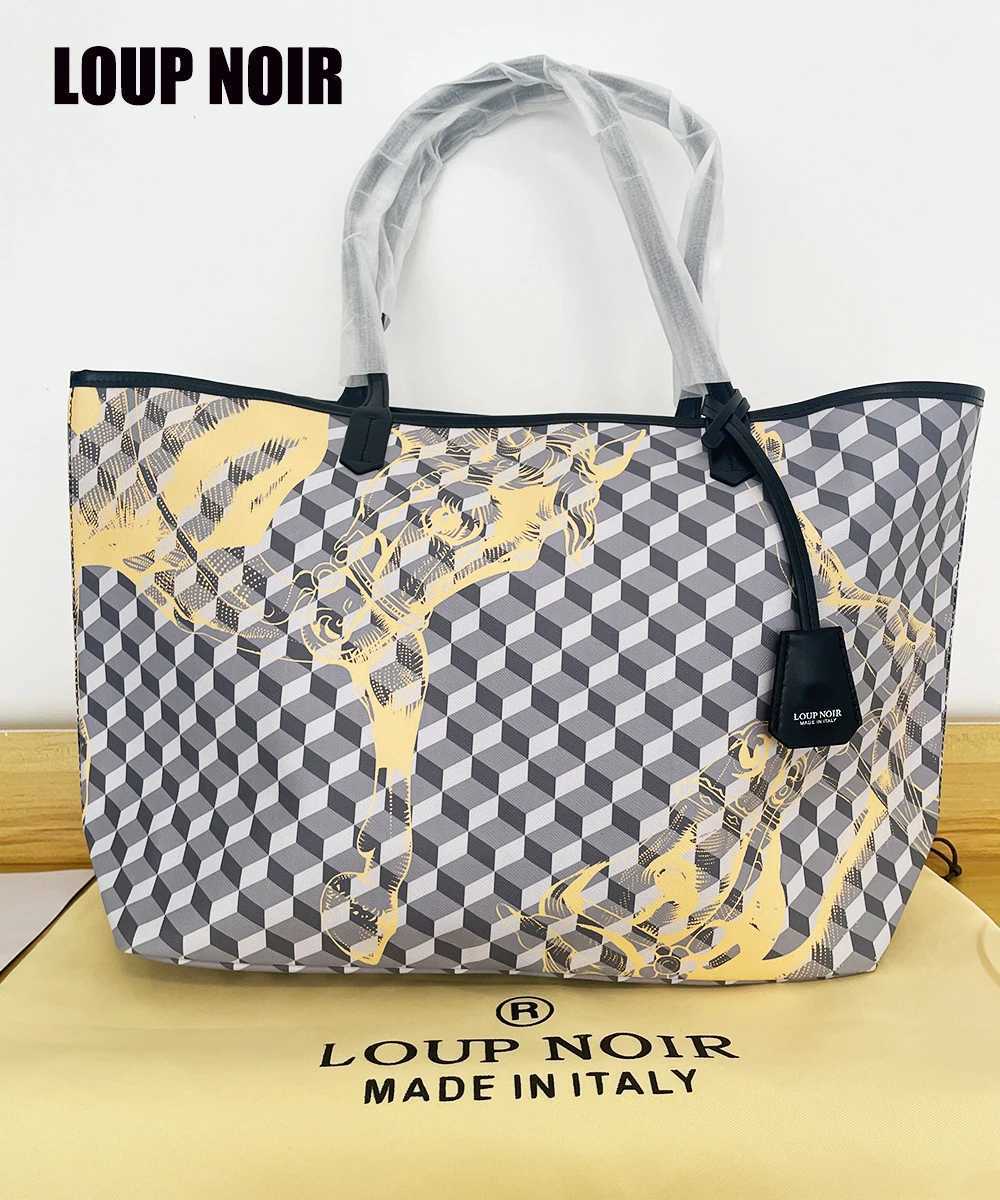 LOUP NOIR New for Women Famous Brands Bag Casual Totes Large Capacity noir bag Shoulder Women Bags High QualityC250214