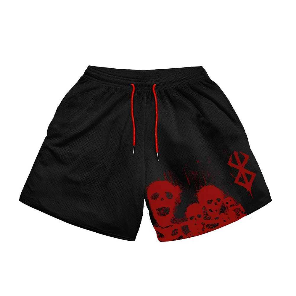 3D Print Anime Shorts Men Women Mesh Quick Dry Gym Shorts Fitness Workout Fashion Oversized Short Pangts to Running SummerXJ250213