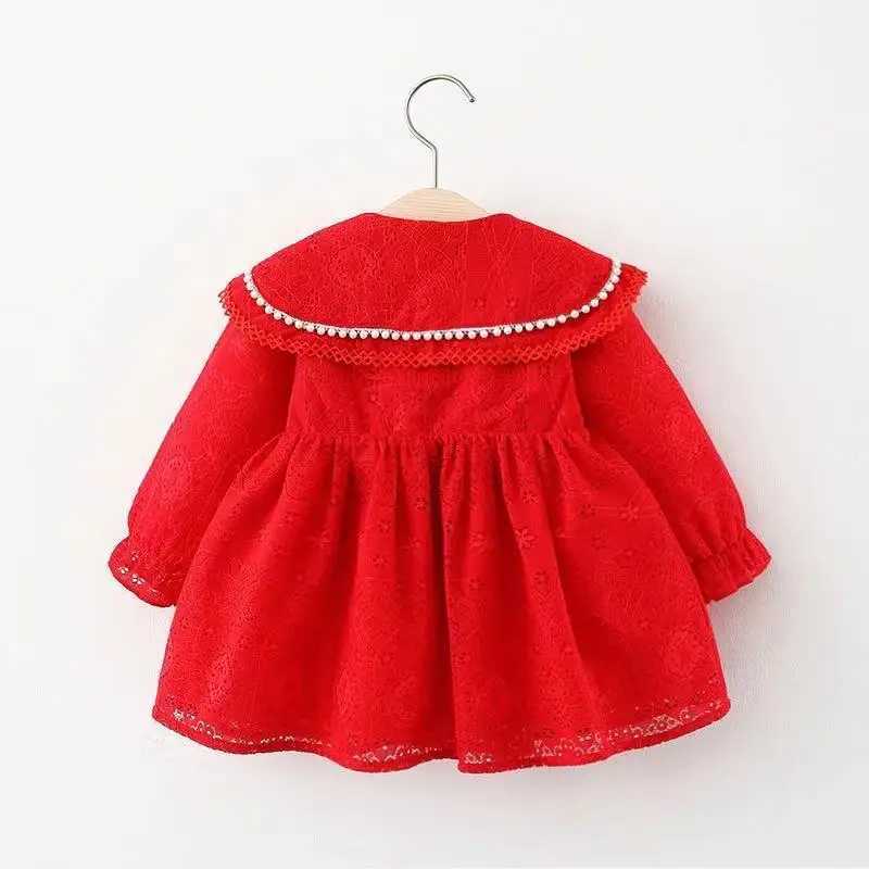 0-5year Long sleeve Lace Girls Dresses Autumn Kids Dress Princess Par Baby Dresses for Children Clothing Z250214