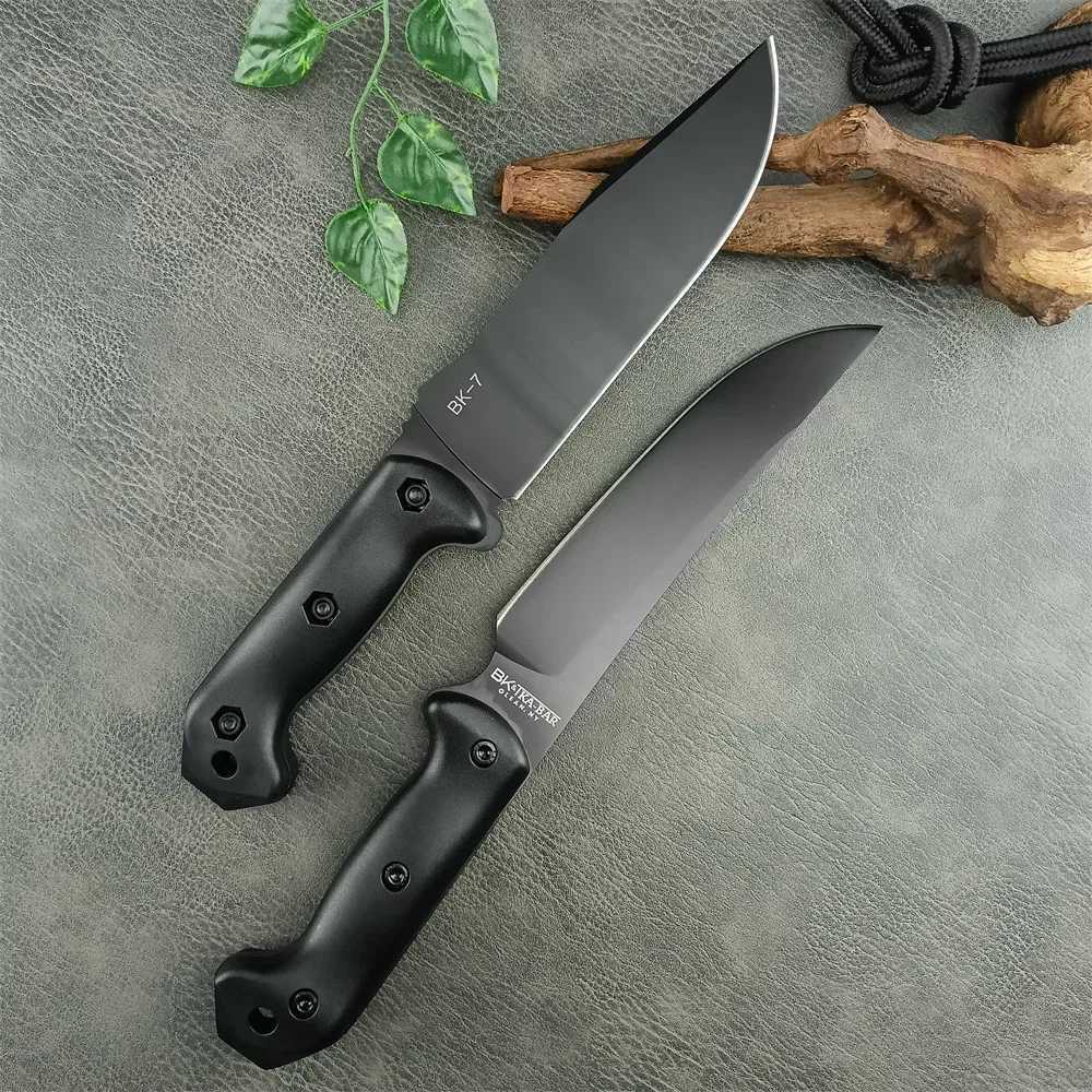 KA-BAR Becker Series Fixed Blade Knife - BK5 - BK7 - 8Cr13Mov Steel Blade - Tactical Combat Military Utility Survival Knives W250214