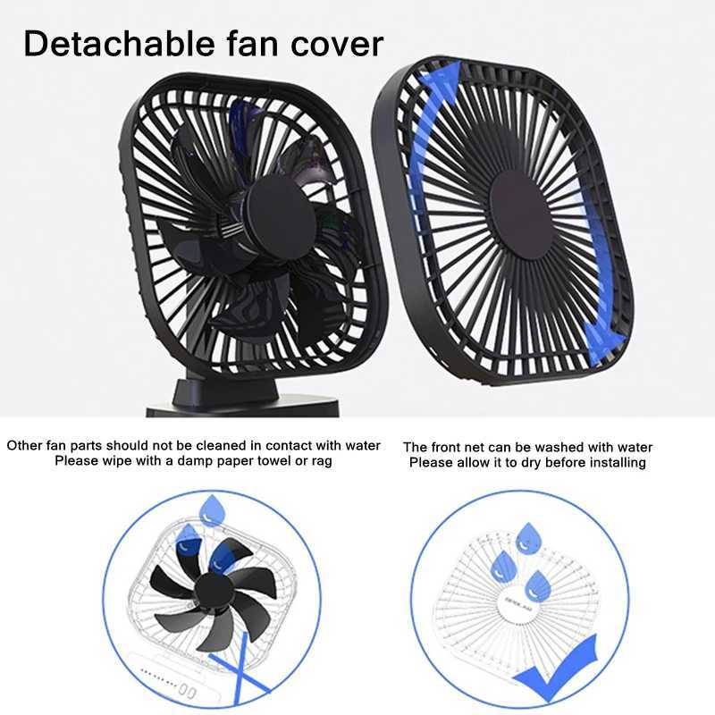 Mini USB Fan Rechargeable Battery Fan with Timer Strong Wind 3 Speed 7 Fan Leaf Desktop Portable Quiet Office Camping Outdoor Z250214