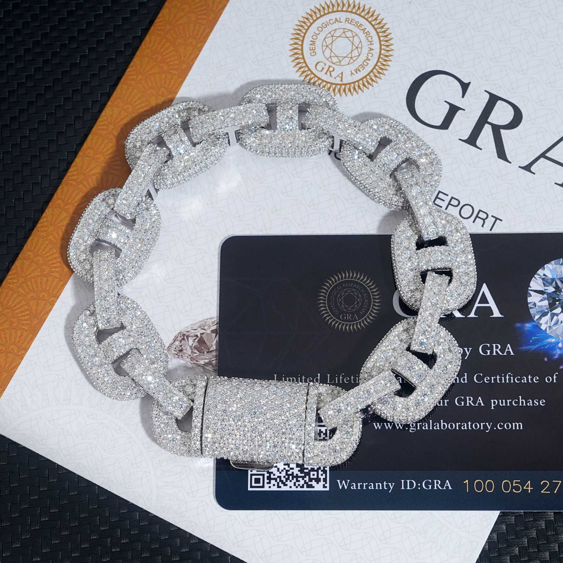 Diamond Hair Selection 15mm Bazin Chain S925 Silver Moissanite Mens Hip Hop Necklace Personalized Bracelet