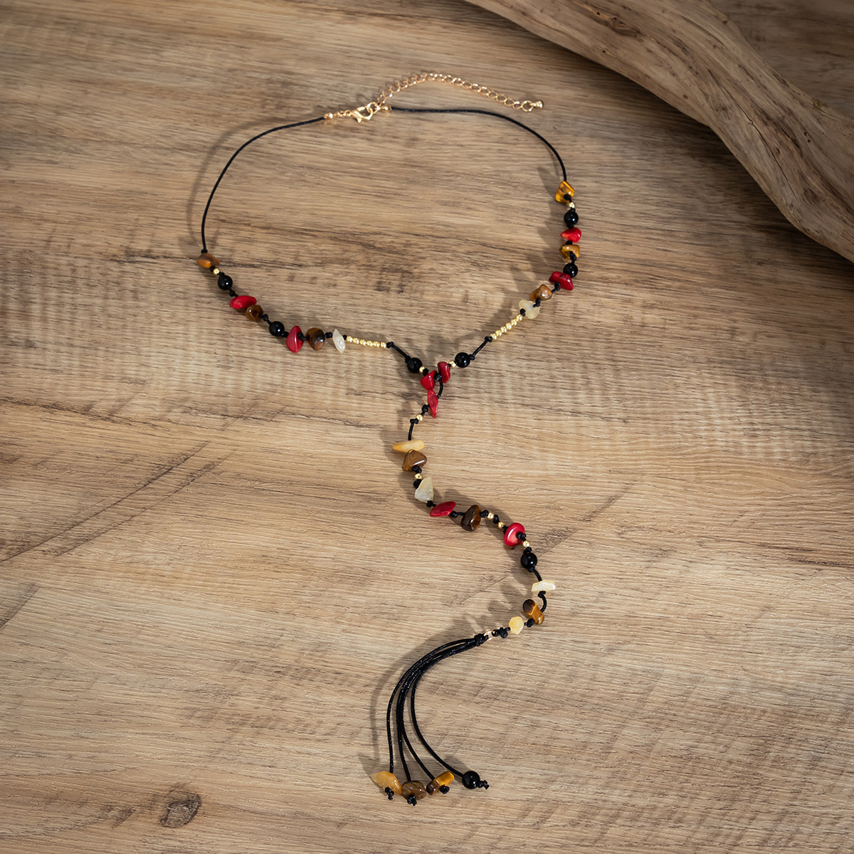 Woman fashion Jewelry ethnic Zen tassel long sweater chain vacation style beaded new Chinese necklace for women