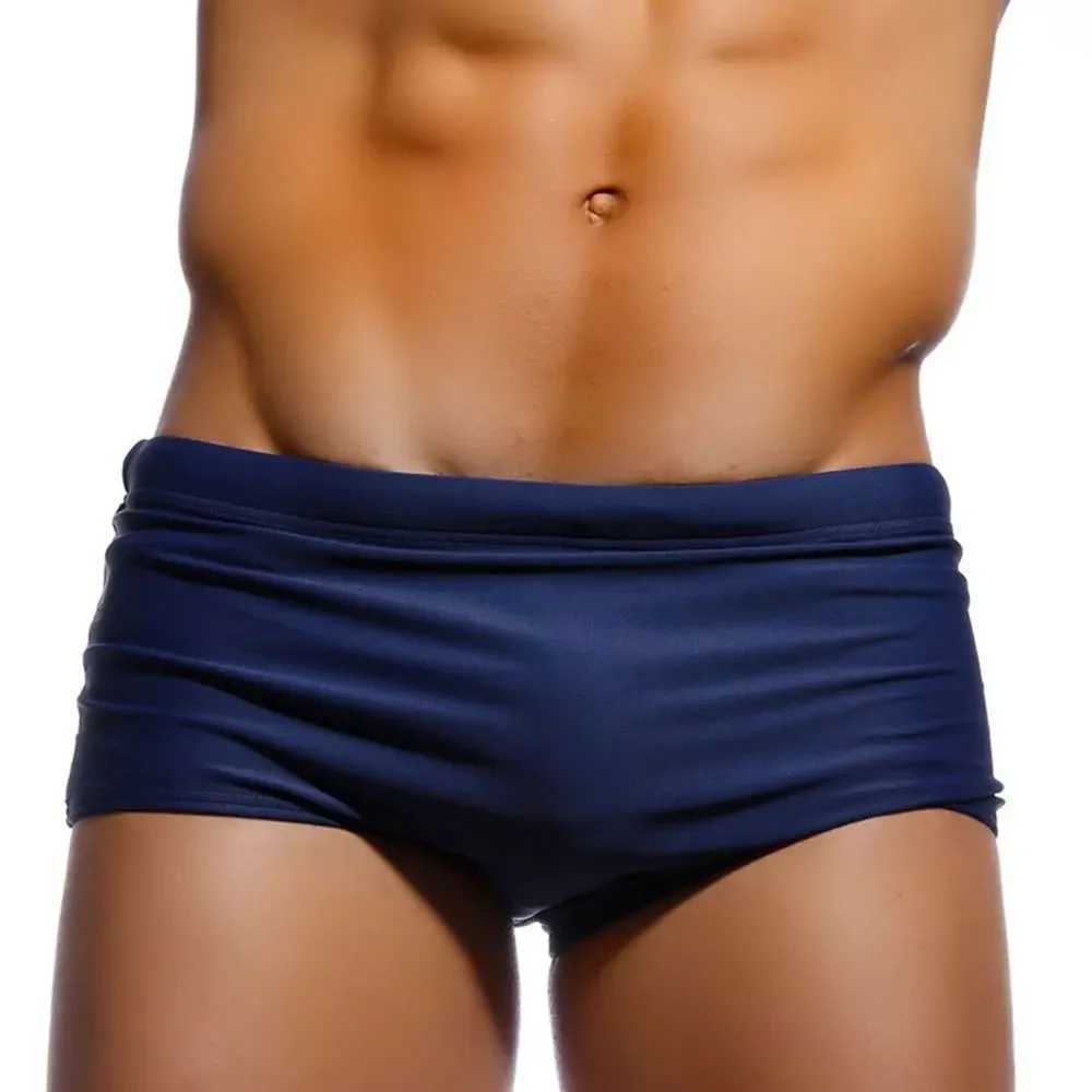 Sexy Swimming Trunks Mens Swim Boxer Briefs Swimwear Young Man Swimsuit Beach Wear Surfing Bathing Suit Shorts Gay Swimwear W250214